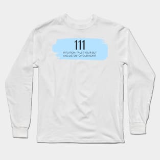 111 Angel Number blue Long Sleeve T-Shirt